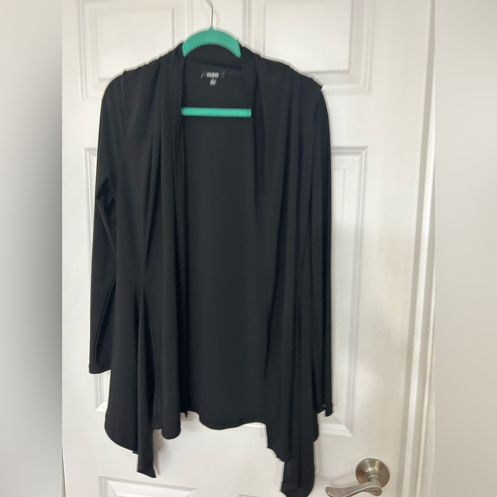 Black Open Front Cardigan